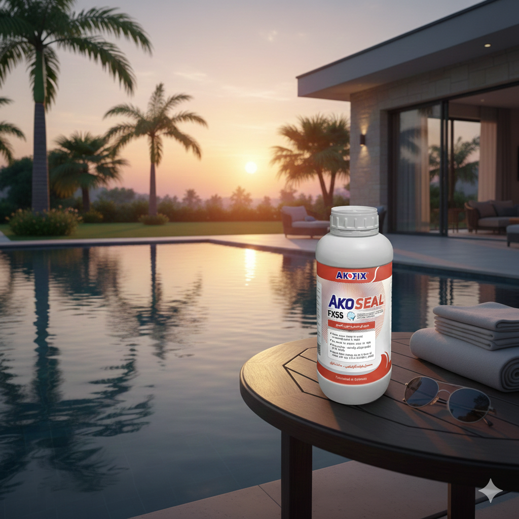 نشتی‌گیر مایع استخر برای رفع نشتی استخر بتنی بدون تخریب